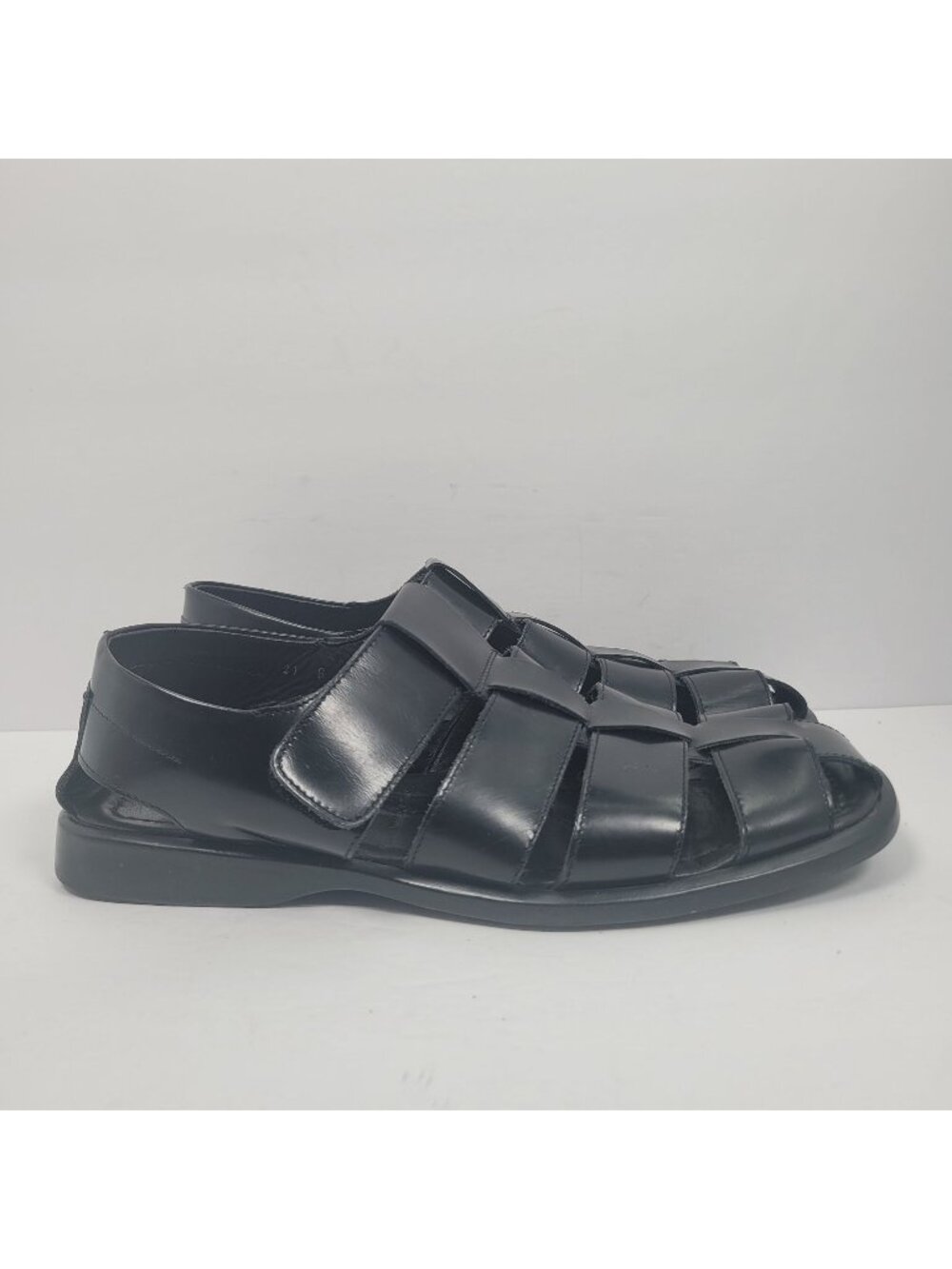 To Boot New York Adam Derrick Men's Black Leather Fisherman Sandals US Size 8